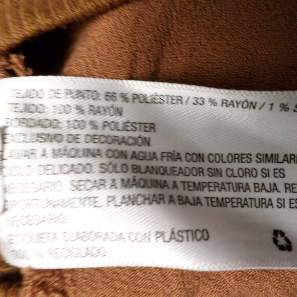 Knox Rose Thermal Rust Colored Long Sleeve Knit Tee Blouse Womens Large - Picture 11 of 12